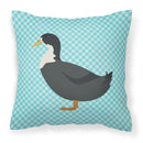 Blue Swedish Duck Blue Check Fabric Decorative Pillow BB8036PW1818
