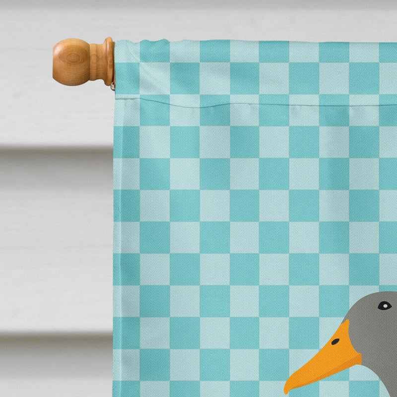 Saxony Sachsenente Duck Blue Check Flag Canvas House Size BB8037CHF