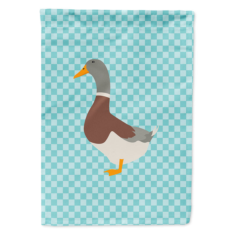 Saxony Sachsenente Duck Blue Check Flag Canvas House Size BB8037CHF