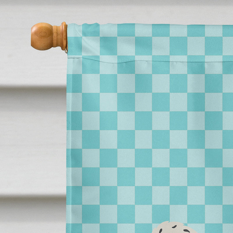 Muscovy Duck Blue Check Flag Canvas House Size BB8038CHF
