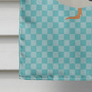 Muscovy Duck Blue Check House Flag 28x40 Porch Sleeve Pole Decorative Outside Yard Banner Artwork Wall Hanging, Polyester
