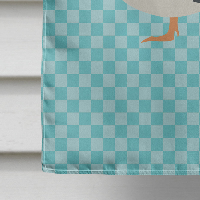 Muscovy Duck Blue Check Flag Canvas House Size BB8038CHF