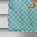 Silver Bantam Duck Blue Check House Flag 28x40 Porch Sleeve Pole Decorative Outside Yard Banner Artwork Wall Hanging, Polyester