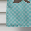 Sable Marten Blue Check House Flag 28x40 Porch Sleeve Pole Decorative Outside Yard Banner Artwork Wall Hanging, Polyester