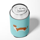 Weasel Blue Check Can or Bottle Hugger Cooler Sleeve for Standard 12 oz Cans, Insulated Foam Beer & Soda Can Hugger Reusable