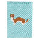 Weasel Blue Check House Flag 28x40 Porch Sleeve Pole Decorative Outside Yard Banner Artwork Wall Hanging, Polyester