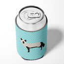 Silver Fox Blue Check Can or Bottle Hugger Cooler Sleeve for Standard 12 oz Cans, Insulated Foam Beer & Soda Can Hugger Reusable