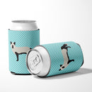 Silver Fox Blue Check Can or Bottle Hugger Cooler Sleeve for Standard 12 oz Cans, Insulated Foam Beer & Soda Can Hugger Reusable