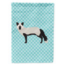 Silver Fox Blue Check House Flag 28x40 Porch Sleeve Pole Decorative Outside Yard Banner Artwork Wall Hanging, Polyester