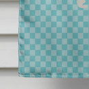 Stoat Short-tailed Weasel Blue Check House Flag 28x40 Porch Sleeve Pole Decorative Outside Yard Banner Artwork Wall Hanging, Polyester