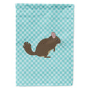 Chinchilla Blue Check House Flag 28x40 Porch Sleeve Pole Decorative Outside Yard Banner Artwork Wall Hanging, Polyester