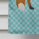 Red Fox Blue Check House Flag 28x40 Porch Sleeve Pole Decorative Outside Yard Banner Artwork Wall Hanging, Polyester