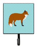 Red Fox Blue Check Leash or Key Holder Wall Hooks, Key Hooks Holder, Coat Rack Wall Mount, Coat Hooks, Hooks for Hanging Keys, Towels, Aprons, Leashes