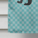 Ferret Blue Check House Flag 28x40 Porch Sleeve Pole Decorative Outside Yard Banner Artwork Wall Hanging, Polyester