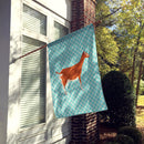 Toggenburger Goat Blue Check House Flag 28x40 Porch Sleeve Pole Decorative Outside Yard Banner Artwork Wall Hanging, Polyester