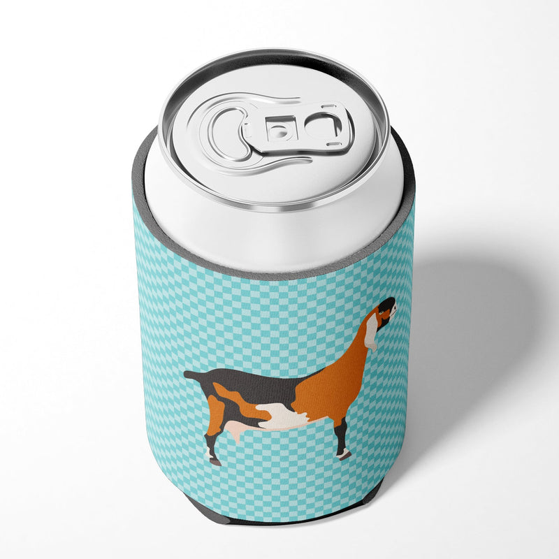 Anglo-nubian Nubian Goat Blue Check Can or Bottle Hugger BB8057CC