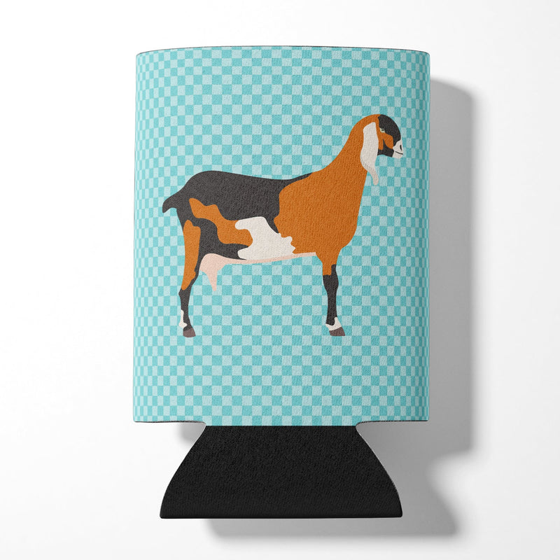 Anglo-nubian Nubian Goat Blue Check Can or Bottle Hugger BB8057CC