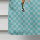 Anglo-nubian Nubian Goat Blue Check Flag Canvas House Size BB8057CHF