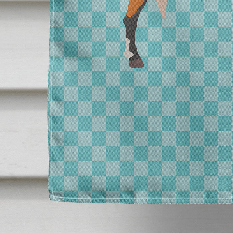 Anglo-nubian Nubian Goat Blue Check Flag Canvas House Size BB8057CHF