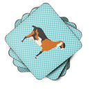 Anglo-nubian Nubian Goat Blue Check Foam Coaster  BB8057FC