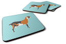 Anglo-nubian Nubian Goat Blue Check Foam Coaster  BB8057FC