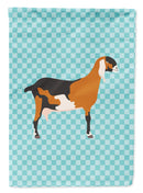 Anglo-nubian Nubian Goat Blue Check Garden Flag - Outdoor Decorative Yard Flag