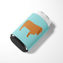 American Lamancha Goat Blue Check Can or Bottle Hugger BB8059CC