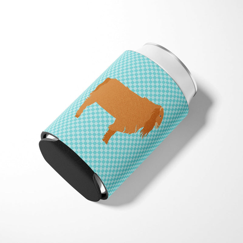 American Lamancha Goat Blue Check Can or Bottle Hugger BB8059CC