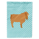 American Lamancha Goat Blue Check Flag Canvas House Size BB8059CHF