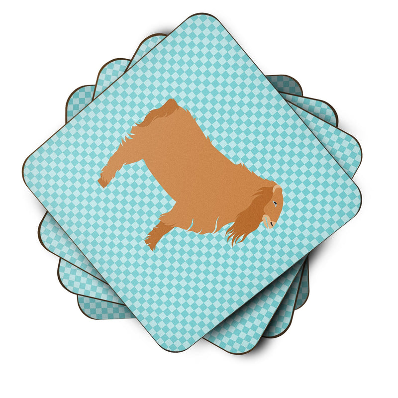 American Lamancha Goat Blue Check Foam Coaster  BB8059FC