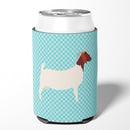 Boer Goat Blue Check Can or Bottle Hugger BB8060CC