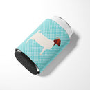 Boer Goat Blue Check Can or Bottle Hugger BB8060CC