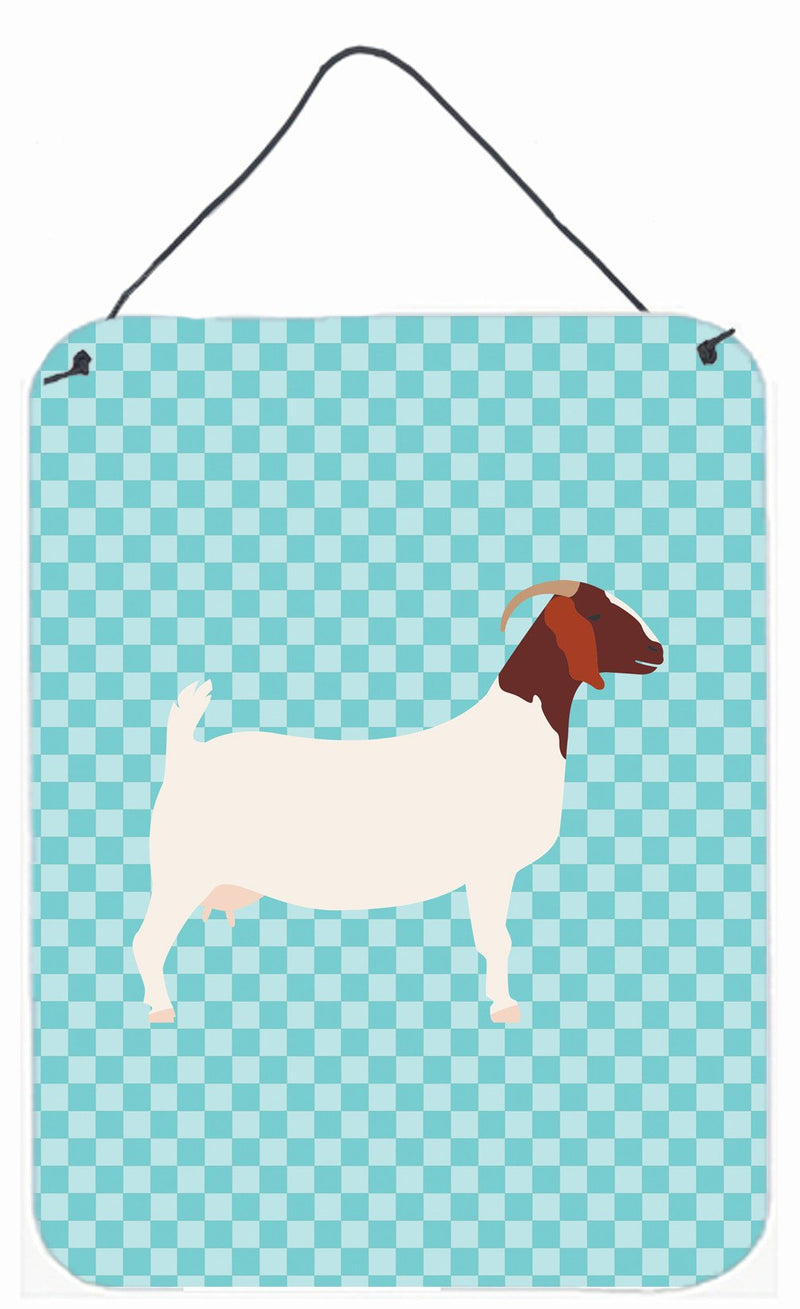 Boer Goat Blue Check Wall or Door Hanging Prints BB8060DS1216
