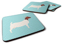 Boer Goat Blue Check Foam Coaster  BB8060FC