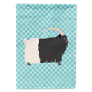 Welsh Black-Necked Goat Blue Check House Flag 28x40 Porch Sleeve Pole Decorative Outside Yard Banner Artwork Wall Hanging, Polyester