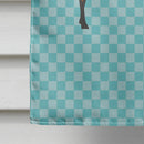 Oberhasli Goat Blue Check House Flag 28x40 Porch Sleeve Pole Decorative Outside Yard Banner Artwork Wall Hanging, Polyester