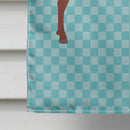 Jamnapari Goat Blue Check House Flag 28x40 Porch Sleeve Pole Decorative Outside Yard Banner Artwork Wall Hanging, Polyester