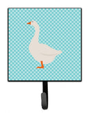 Embden Goose Blue Check Leash or Key Holder Wall Hooks, Key Hooks Holder, Coat Rack Wall Mount, Coat Hooks, Hooks for Hanging Keys, Towels, Aprons, Leashes
