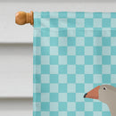 Steinbacher Goose Blue Check House Flag 28x40 Porch Sleeve Pole Decorative Outside Yard Banner Artwork Wall Hanging, Polyester