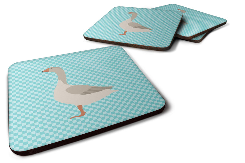 Steinbacher Goose Blue Check Foam Coaster Set of 4 BB8068FC