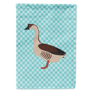 Chinese Goose Blue Check House Flag 28x40 Porch Sleeve Pole Decorative Outside Yard Banner Artwork Wall Hanging, Polyester