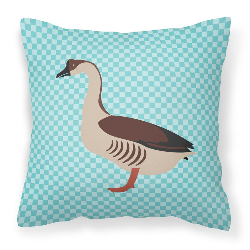 Chinese Goose Blue Check Fabric Decorative Pillow BB8070PW1818