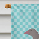 Buff Grey Back Goose Blue Check House Flag 28x40 Porch Sleeve Pole Decorative Outside Yard Banner Artwork Wall Hanging, Polyester