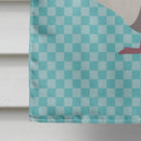 Buff Grey Back Goose Blue Check House Flag 28x40 Porch Sleeve Pole Decorative Outside Yard Banner Artwork Wall Hanging, Polyester
