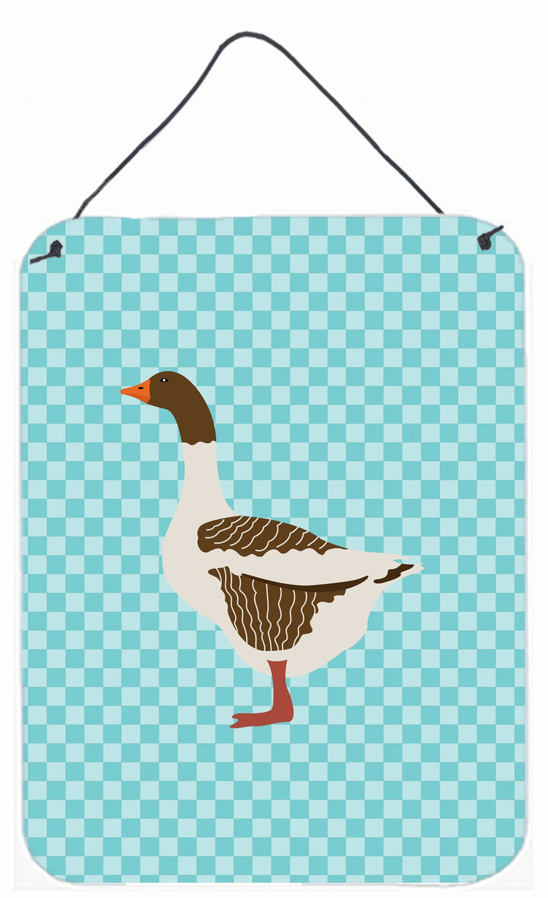 Pomeranian Rogener Goose Blue Check Wall or Door Hanging Prints BB8077DS1216