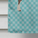 Percheron Horse Blue Check House Flag 28x40 Porch Sleeve Pole Decorative Outside Yard Banner Artwork Wall Hanging, Polyester