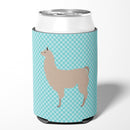Llama Blue Check Can or Bottle Hugger Cooler Sleeve for Standard 12 oz Cans, Insulated Foam Beer & Soda Can Hugger Reusable