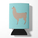 Llama Blue Check Can or Bottle Hugger Cooler Sleeve for Standard 12 oz Cans, Insulated Foam Beer & Soda Can Hugger Reusable