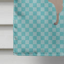 Llama Blue Check House Flag 28x40 Porch Sleeve Pole Decorative Outside Yard Banner Artwork Wall Hanging, Polyester