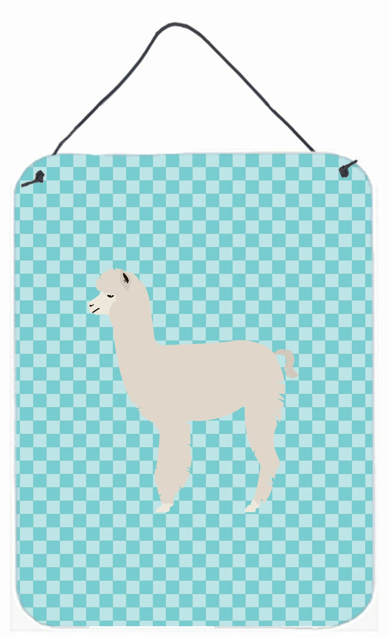 Alpaca Blue Check Wall or Door Hanging Prints BB8093DS1216